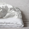 pre-washed white linen fitted sheet