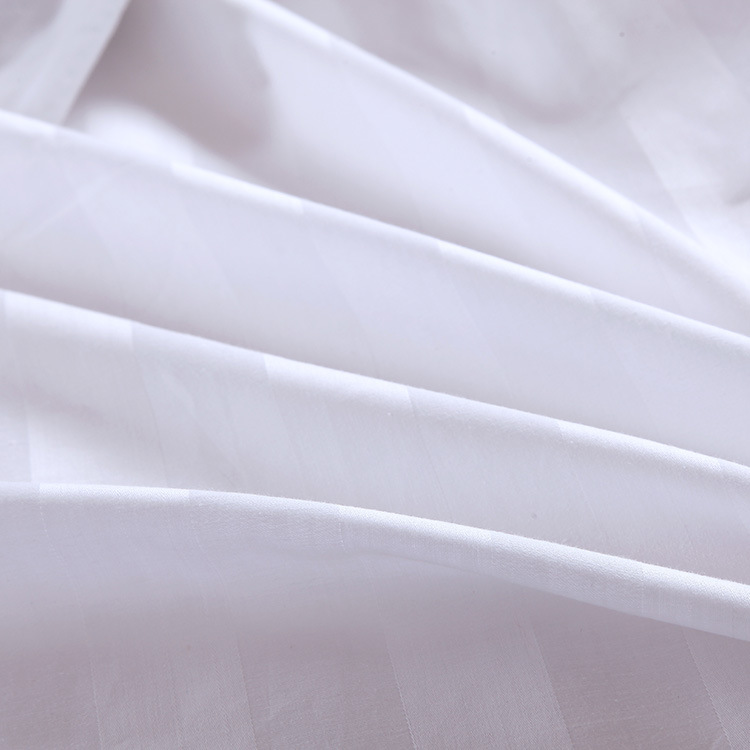 300TC Queen White Solid Color Plain Organic 100% Pure Cotton Single Flat Bed Sheet Set For Hospital